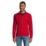 NORMAN Fleecejacke Herren 220 g/m² Rot – Vorderansicht