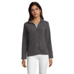 NORMAN Fleecejacke Damen 220 g/m² Schwarz – Vorderansicht