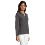 NORMAN Fleecejacke Damen 220 g/m² Schwarz – Seitenansicht