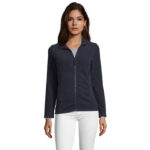 NORMAN Fleecejacke Damen 220 g/m² Blau – Vorderansicht