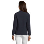 NORMAN Fleecejacke Damen 220 g/m² Blau – Rückansicht