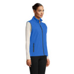 RACE Softshell-Bodywarmer Damen Blau – Seitenansicht