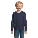 IMPERIAL Langarm-T-Shirt Kinder 190 g/m² Blau – Vorderansicht