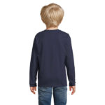 IMPERIAL Langarm-T-Shirt Kinder 190 g/m² Blau – Rückansicht