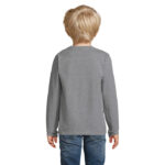 IMPERIAL Langarm-T-Shirt Kinder 190 g/m² Grau – Rückansicht