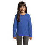 IMPERIAL Langarm-T-Shirt Kinder 190 g/m² Blau – Vorderansicht