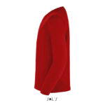 IMPERIAL Langarm-T-Shirt Kinder 190 g/m² Rot – Seitenansicht