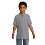 PERFECT Poloshirt Kinder 180 g/m² Grau – Vorderansicht
