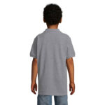 PERFECT Poloshirt Kinder 180 g/m² Grau – Rückansicht