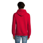 SPENCER Hoodie Herren 280 g/m² Rot – Rückansicht