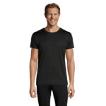 SPRINT T-Shirt Unisex 130 g/m² Schwarz – Vorderansicht
