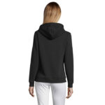 SPENCER Hoodie Damen 280 g/m² Schwarz – Rückansicht