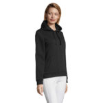 SPENCER Hoodie Damen 280 g/m² Schwarz – Seitenansicht