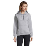 SPENCER Hoodie Damen 280 g/m² Grau – Vorderansicht