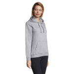 SPENCER Hoodie Damen 280 g/m² Grau – Seitenansicht