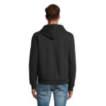 SPIKE Kapuzenjacke Herren 280 g/m² Schwarz – Rückansicht