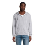 SPIKE Kapuzenjacke Herren 280 g/m² Grau – Vorderansicht