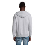 SPIKE Kapuzenjacke Herren 280 g/m² Grau – Rückansicht