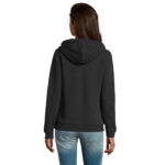 SPIKE Kapuzenjacke Damen 280 g/m² Schwarz – Rückansicht