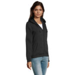 SPIKE Kapuzenjacke Damen 280 g/m² Schwarz – Seitenansicht