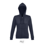 SPIKE Kapuzenjacke Damen 280 g/m² Blau – Vorderansicht