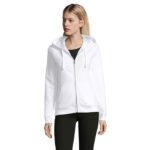 SPIKE Kapuzenjacke Damen 280 g/m² White – Vorderansicht