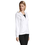 SPIKE Kapuzenjacke Damen 280 g/m² White – Seitenansicht
