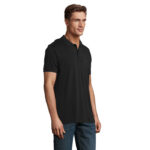 PLANET Poloshirt Herren 170 g/m² Schwarz – Rückansicht