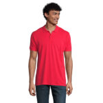 PLANET Poloshirt Herren 170 g/m² Rot – Vorderansicht