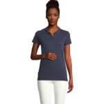 PLANET Poloshirt Damen 170 g/m² Blau – Vorderansicht