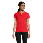 PLANET Poloshirt Damen 170 g/m² Rot – Vorderansicht