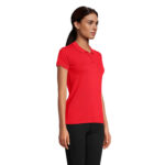 PLANET Poloshirt Damen 170 g/m² Rot – Rückansicht