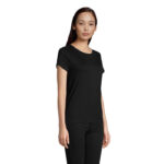 PIONEER T-Shirt Damen 175 g/m² Schwarz – Rückansicht