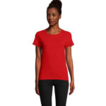 PIONEER T-Shirt Damen 175 g/m² Rot – Vorderansicht