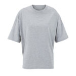 BOXY Oversize-T-Shirt Damen Grau – Vorderansicht