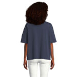 BOXY Oversize-T-Shirt Damen Blau – Rückansicht