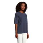 BOXY Oversize-T-Shirt Damen Blau – Seitenansicht