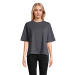 BOXY Oversize-T-Shirt Damen Grau – Vorderansicht