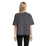 BOXY Oversize-T-Shirt Damen Grau – Rückansicht
