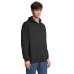 CARTER Full-Zip-Hoodie Schwarz – Seitenansicht
