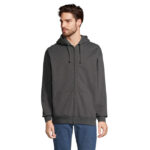 CARTER Full-Zip-Hoodie Grau – Vorderansicht
