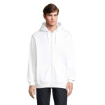 CARTER Full-Zip-Hoodie White – Vorderansicht