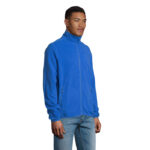 FACTOR Fleecejacke Herren 280 g/m² Blau – Seitenansicht