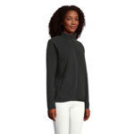 FACTOR Fleecejacke Damen 280 g/m² Schwarz – Seitenansicht