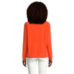FACTOR Fleecejacke Damen 280 g/m² Orange – Rückansicht