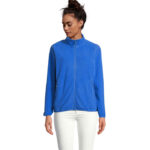 FACTOR Fleecejacke Damen 280 g/m² Blau – Vorderansicht