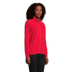 FACTOR Fleecejacke Damen 280 g/m² Rot – Seitenansicht