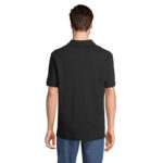 PEGASE Poloshirt Bio-Baumwolle 210 g/m² Schwarz – Rückansicht