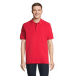 PEGASE Poloshirt Bio-Baumwolle 210 g/m² Rot – Vorderansicht