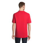 PEGASE Poloshirt Bio-Baumwolle 210 g/m² Rot – Rückansicht